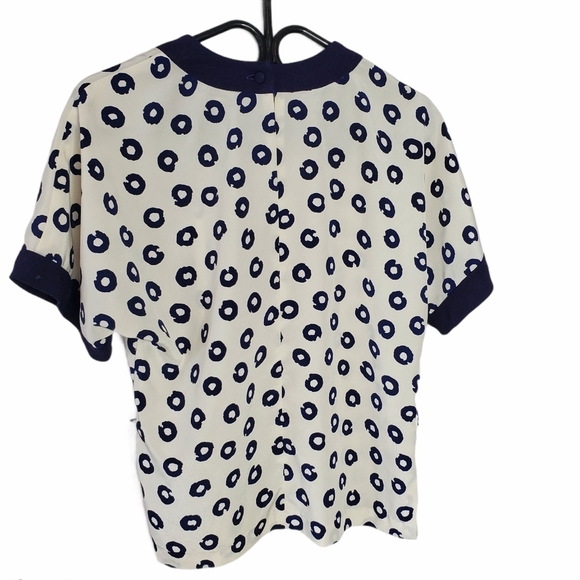 Vintage white and blue t-shirt with "O" print - Picture 9 of 13